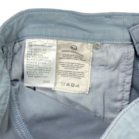AG Adriano Goldschmied Pants Womens 30R Prima Crop Cigarette Light Blue Skinny - Picture 14 of 15